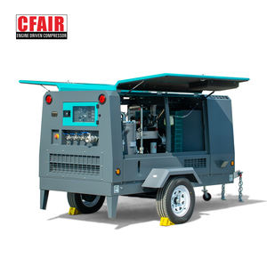 CFAIR 375CFM COMPRESSEUR D'AIR DIESEL 7BAR TYPE PORTABLE AVEC APRÈS REFROIDISSEUR pour SABLE BLASTING JACKHAMMER ROCK DRILL CONSTRUCTION SITE - Product Image 5
