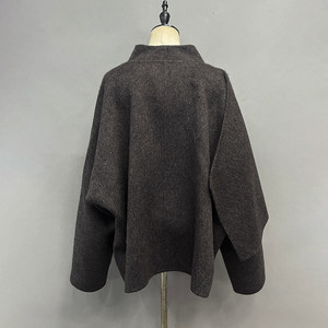<span class=keywords><strong>Veste</strong></span> asymétrique à manches cape personnalisée Jancoco pour femme, manteau court <span class=keywords><strong>en</strong></span> <span class=keywords><strong>laine</strong></span> <span class=keywords><strong>bouillie</strong></span> pour l'automne et l'hiver, style streetwear - Product Image 3