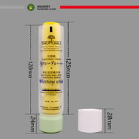 Tube en plastique à double compartiment 80 ml, tube compressible en PP avec embout en forme de fleur pour lotion corporelle et crème pour les mains
