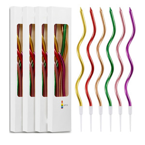 New 6pcs/<b>box</b> Colorful Creative Birthday <b>Cake</b> Candle Party Curve Thread Birthday Spiral Candles for Birthday Party Decoration - Product Image 3