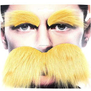 Divertido <span class=keywords><strong>Disfraz</strong></span> HLC, Barba y Bigote Postizos, Cejas Esponjosas, Accesorios para Disfraces de Caballero, Fiesta de Graduación, Cosplay, Decoración de Cejas y Bigotes - Product Image 4