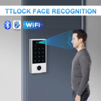 Système de contrôle d'accès biométrique par reconnaissance faciale, étanche, application TTlock, Bluetooth, Wi-Fi, mot de passe, carte d'accès
