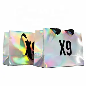 Fashion Sports Transparent PVC Tote Bag Clear Laser Hologram Handbag Disposable Iridescent Shopping Bags