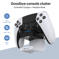 Honcam Controller Ladestation für Playstation 5 Dual sense Edge Controller mit Headset halter Schnelle sichere Lade anzeige