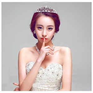 Elegante migliore di strass di cristallo fatti a mano in argento di cerimonia nuziale della fascia diademi <span class=keywords><strong>e</strong></span> corone - Product Image 6