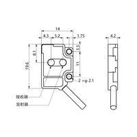 DEUZE PDH04SK15N1 IP65 Sensor Fotoelektrik Optik Jarak Deteksi 2-15mm 10~30V DC PNP NO/NC dengan Lampu Merah Tipe Proximity