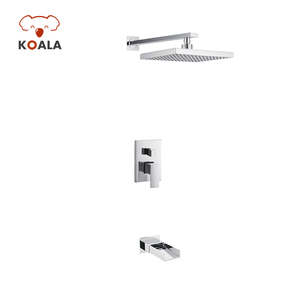 Oculta latón caliente y frío termostática cuarto de baño <span class=keywords><strong>grifo</strong></span> de la ducha <span class=keywords><strong>con</strong></span> ducha de lluvia cabeza - Product Image 1