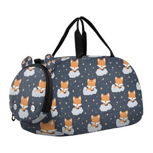 Low MOQ Customs Cute Cartoon Pattern Lightweight Kids Duffle <b>Bag</b> Foldable Large Capacity for Sport and Leisure - Product Image 1