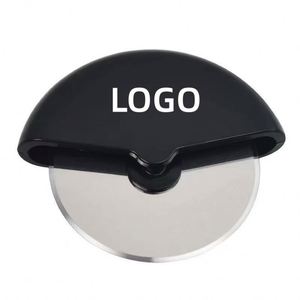 Vente en gros de coupe-pizza rond en acier inoxydable personnalisé avec logo, simple, vert, rouge, noir, outils de cuisine durables - Product Image 1