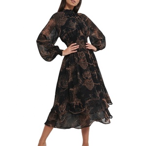 Thời Trang Phụ Nữ Bán Buôn Cô Gái Hút Maxi Dresses Thanh Lịch Tùy Chỉnh Phụ Nữ Voan Giản Dị Dresses - Product Image 5