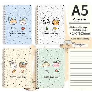 Meng Jin Cute Simple Series A5 Notebook Thickened Coil Spiral Bound 60 Sheets 48 Pages School Use A3 Size - Product Image 1