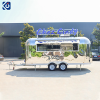 Remorque de concession BBQ personnalisée entièrement équipée, cuisine mobile pour la restauration, vente de snacks en extérieur