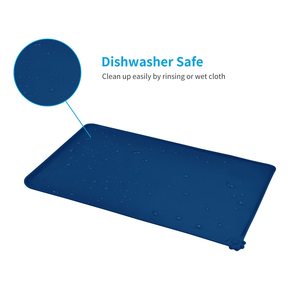 Silikon su geçirmez köpek kedi evcil hayvan besleme paspası s, kaymaz, kolay temiz <span class=keywords><strong>Pet</strong></span> köpek kedi kase paspaslar Placemat 18.5 "X 11.5" evcil hayvan besleme paspası - Product Image 6