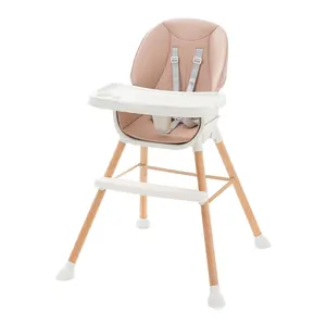 baby wooden feeding chair portable high chairs at with seat cushion & back