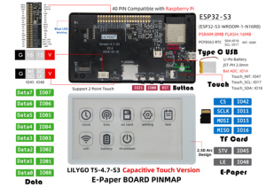 LILYGO T5-4.7-S3开发板，配有4.7英寸电子纸模块，ESP32-S3-WROOM-1 16MB PSRAM和8MB闪存，适用于<span class=keywords><strong>Arduin</strong></span> - Product Image 6