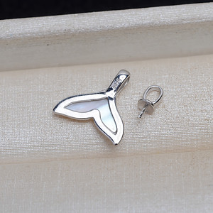 จี้เงินแท้ S925 รูปเปลือกหอยหางปลา พร้อมถาดอุปกรณ์ DIY อายุการใช้งาน 5-7 ปี รุ่น 4089 ต่างหูแฟชั่นแบบห้อย - Product Image 4