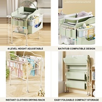 Table à langer et baignoire pliables personnalisables pour bébé, avec matelas à langer intégré et sac de transport