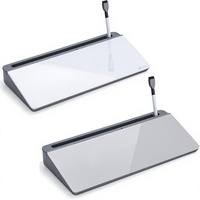 Organisateur de bureau gris non pliable, solution pour bloc-notes, tableau blanc en verre, accessoires de bureau à domicile, fournitures scolaires