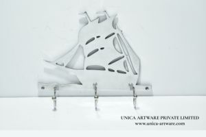 Modern Metal <b>Wall</b> <b>Hooks</b> with Ship Design Decorative Hanging Rack <b>for</b> <b>Keys</b> Coats & Home Organizer Available at Best Price - Product Image 4