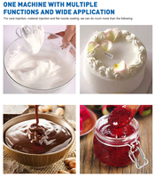Machine à remplir automatique en acier inoxydable pour crème glacée, beurre, confiture, gâteau, avec deux buses, machine à décorer les gâteaux