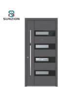 Portes Métalliques de Luxe Modernes pour Entrée Extérieure Commerciale, Sécurité Anti-Effraction, Porte d'Entrée d'Appartement