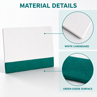 Outil de pose de film hydrogel pour protection d'écran de téléphone, spatule grattoir, carte de découpe, taille personnalisée, logo, base verte, suède blanc, plastique rigide