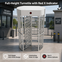 Torniquete de Acero Inoxidable de Altura Completa, Económico, al por Mayor, con Integración Opcional de Control de Acceso para Puerta de Parque Industrial