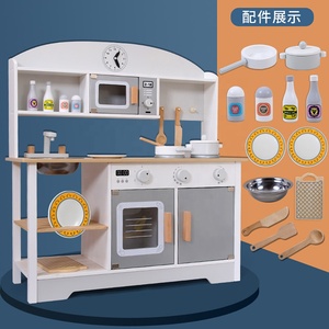 Set Giocattolo Cucina in Legno <span class=keywords><strong>per</strong></span> Bambini con Fornello e Accessori <span class=keywords><strong>per</strong></span> il Divertimento - Product Image 2