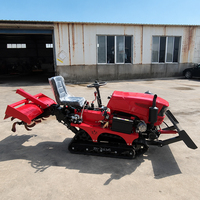 Tracteur agricole compact à chenilles en caoutchouc 35 CV pour terrains en pente, travaux de drainage, de buttage et de labourage sur terres arides