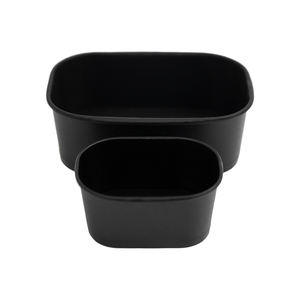 Boîte alimentaire en papier kraft jetable écologique, bol en papier carré avec couvercle, résistant à la graisse, conteneur alimentaire à emporter pour restaurant - Product Image 3