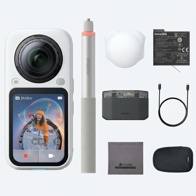 Insta360 X6 8K 360 Action Camera Dual Large Sensors AI-powered FlowState Stabilization Waterproof Face Tracking Travel Sports