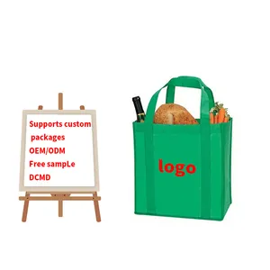 PP nonwoven eco bag with print, recycling laminated ecobags non-woven shopping bag, custom logo reusable non woven grocery bag