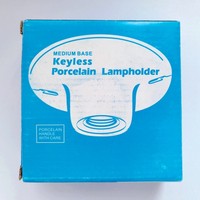 Support de lampe en céramique E27 fourni par le fabricant avec interrupteur à tirette douille de plafond ronde pour les bases de lampe de style à vis de décoration intérieure