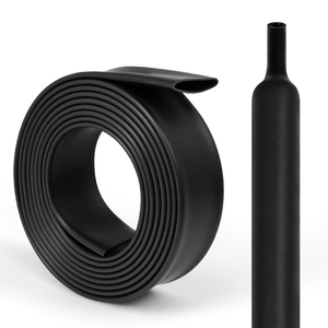 Tube thermorétractable noir isolé, diamètre 1,6~50 mm, gaine thermique pour câble en polyoléfine 2:1 - Product Image 1