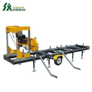 Jerry 2024 Sawmill Machine Portable Wood Mill Cheap Horizontal Bandsaw Big Tree Cutting Hydraulic Industrial Machine Sawmill