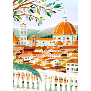 Pintura por Números DIY: <span class=keywords><strong>Paisajes</strong></span> de Edificios de Asia Central, Kit de Pintura al Óleo <span class=keywords><strong>para</strong></span> Adultos, Arte de Pared Hecho a Mano <span class=keywords><strong>para</strong></span> Principiantes - Product Image 1
