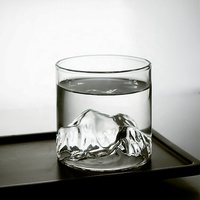 Verres à liqueur en forme de montagne de 6 oz verre à liqueur en borosilicate créatif whisky sirotant des tasses en verre