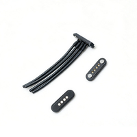 Connecteur femelle Pogo Pin 4 broches 2,54 mm vers câble à extrémité ouverte avec fils nus, assemblage de câbles OEM ODM personnalisé