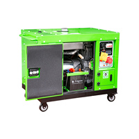 Générateur diesel silencieux avec roues 12000LDE 9.0KW 11.25KVA 220/380V 667CC 50/60Hz Fréquence