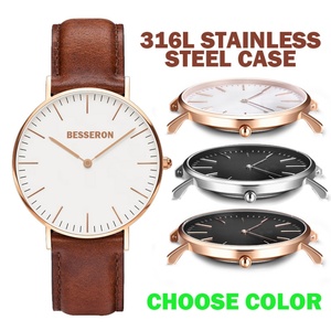 Reloj de Pulsera para Mujer, Estilo Minimalista, Caja de Acero, Correa de Cuero de 20 mm, Movimiento de Cuarzo Japonés, Analógico, 32 mm, Venta al Por Mayor de Fábrica - Product Image 2