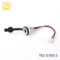 Kabel Daya Soket DC-099 Custom 1007V24Awg 300V dengan Penutup Debu PVC, Konektor 2Pin Pitch 2.0, dan Kabel Harness DC