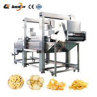 Friteuse industrielle pour chips de pommes de terre et chips de bananes, machine à friture continue avec système de levage automatique