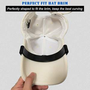 Outil de courbure de visière de casquette, sans vapeur, revêtement plastique, avec boucles de fixation, bande de façonnage de courbe parfaite pour casquettes de baseball - Product Image 3