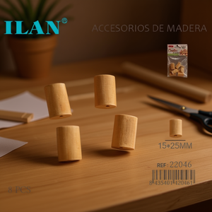 Ilan Set di 8 Perni in Legno 15x25mm per Progetti Artigianali - Product Image 3