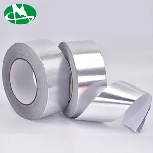 Cinta autoadhesiva de papel de aluminio rollos Jumbo cinta adhesiva de lámina resistente al calor