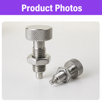 Piston d'indexage robuste à tête moletée autobloquante, à ressort, pour le positionnement et le maintien d'objets CNC