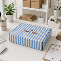 Boîte d'expédition en carton ondulé écologique et recyclable, avec laminage mat, gaufrage, logo personnalisé, boîte d'expédition en kraft pour chaussettes