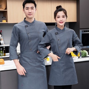 Chef Uniforms For Restaurants And Hotels Short Sleeve Cotton Workwear For Men And Women Kitchen Staff Uniforms - Product Image 2