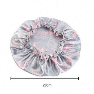 Bonnet de nuit élastique ajustable en satin soyeux pour adultes, style turban, motif floral, unisexe, pour la vente en gros - Product Image 6