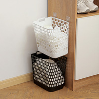 Panier à linge mural domestique portable en plastique grande capacité pour salle de bain, rangement creux pour articles divers et jouets, modèle 7011
